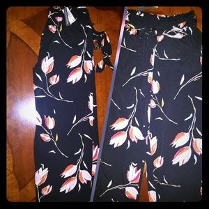 Chelsea & Theodore floral flared pants